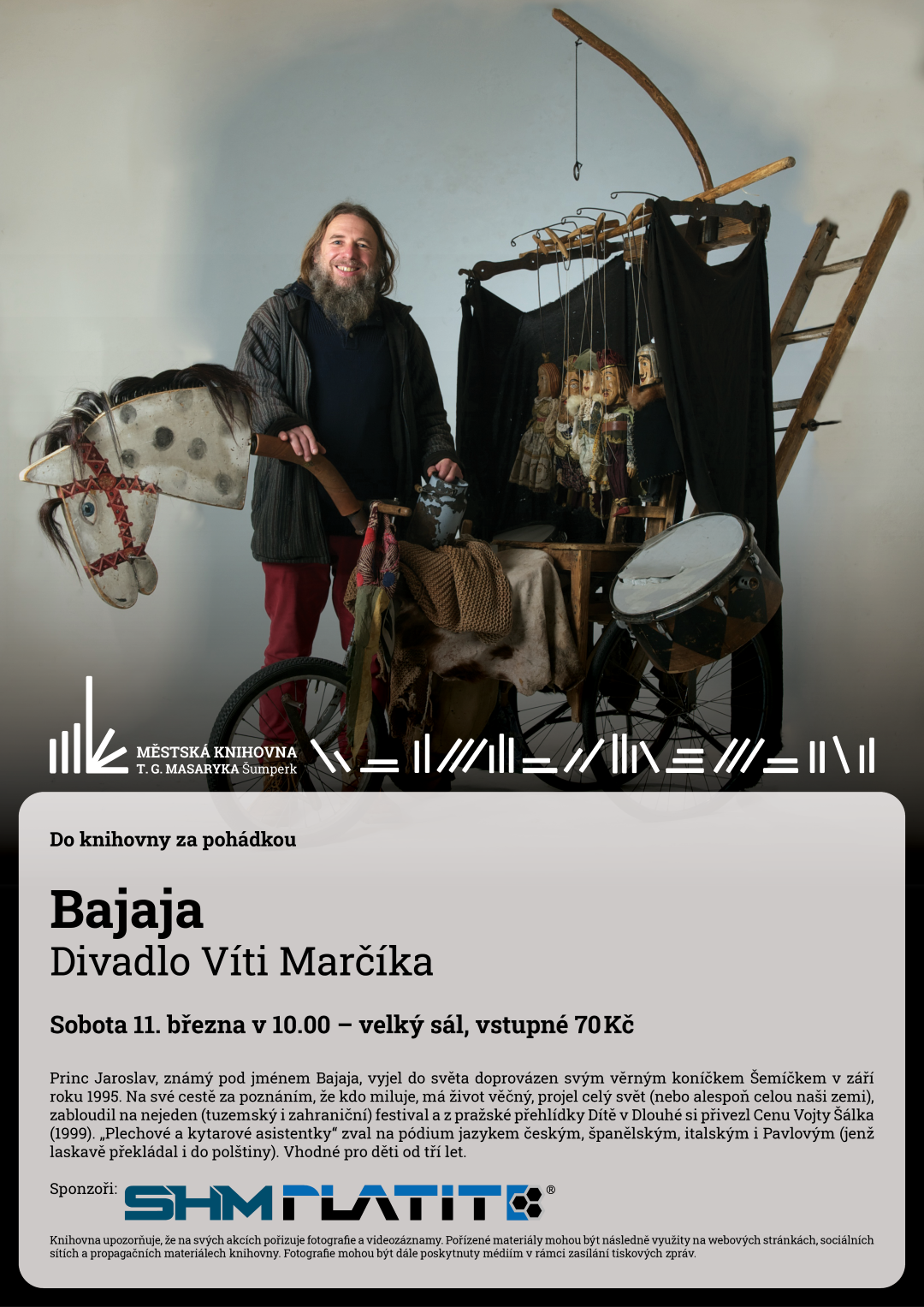 Do knihovny za pohádkou – Bajaja – Divadlo Víti Marčíka