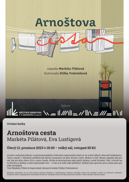 Plakát pro uvítání knihy Arnoštova Cesta od Markéty Pilátové