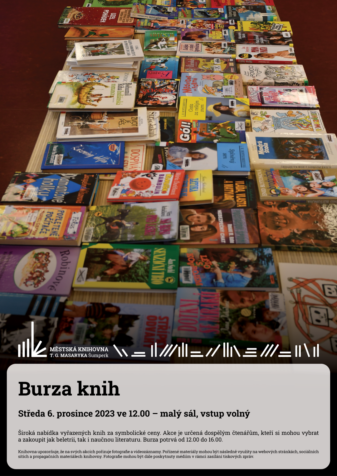 Plakát pro burzu knih
